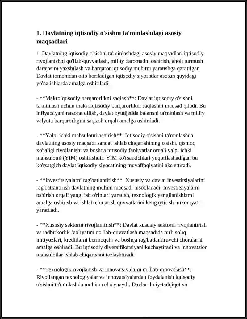 IQTISODIY O‘SISHNI DAVLAT TOMONIDAN TARTIBGA SOLISH 3