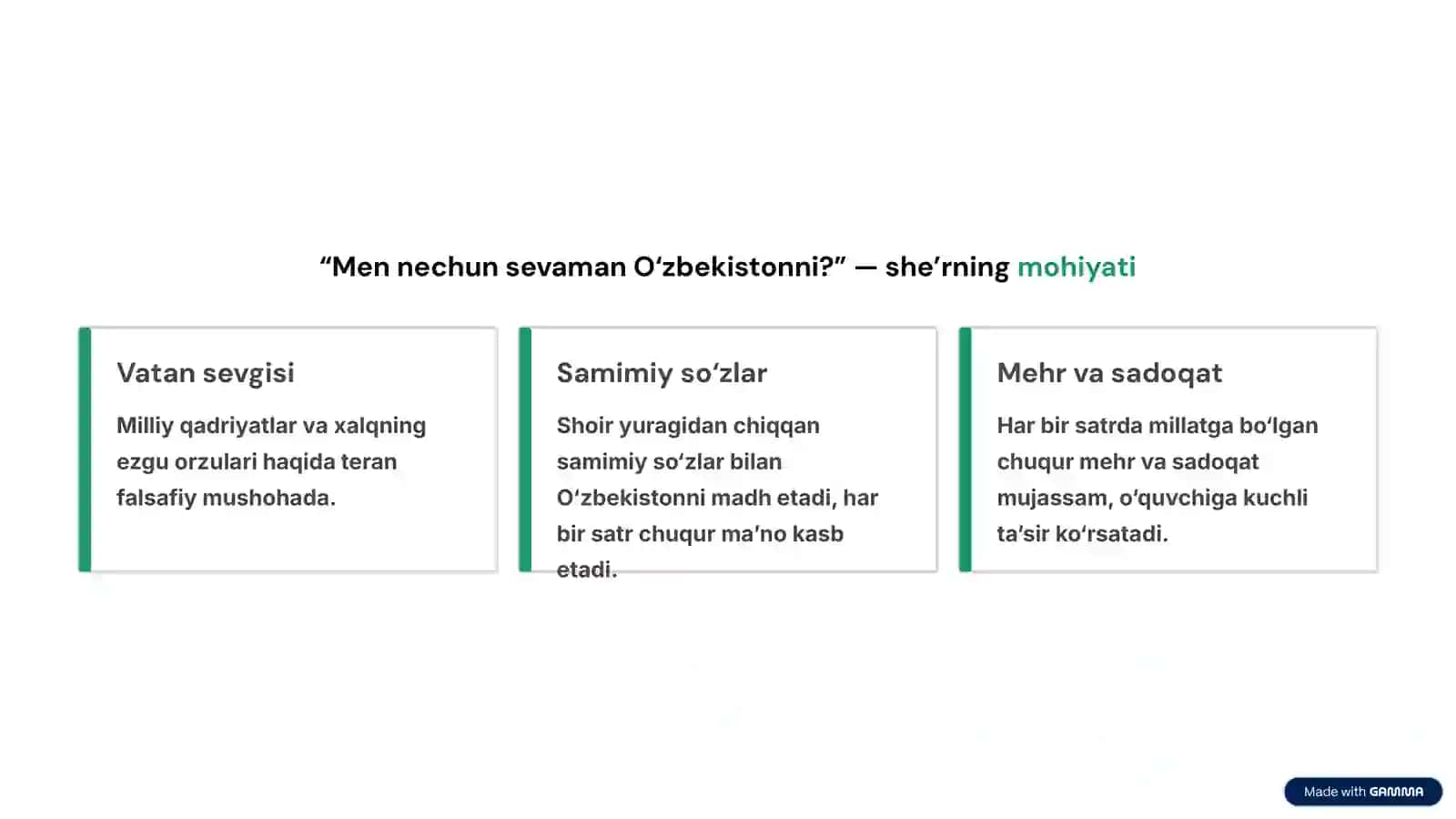 Abdulla Oripov va “Men nechun sevaman O‘zbekistonni?” she’ri 3