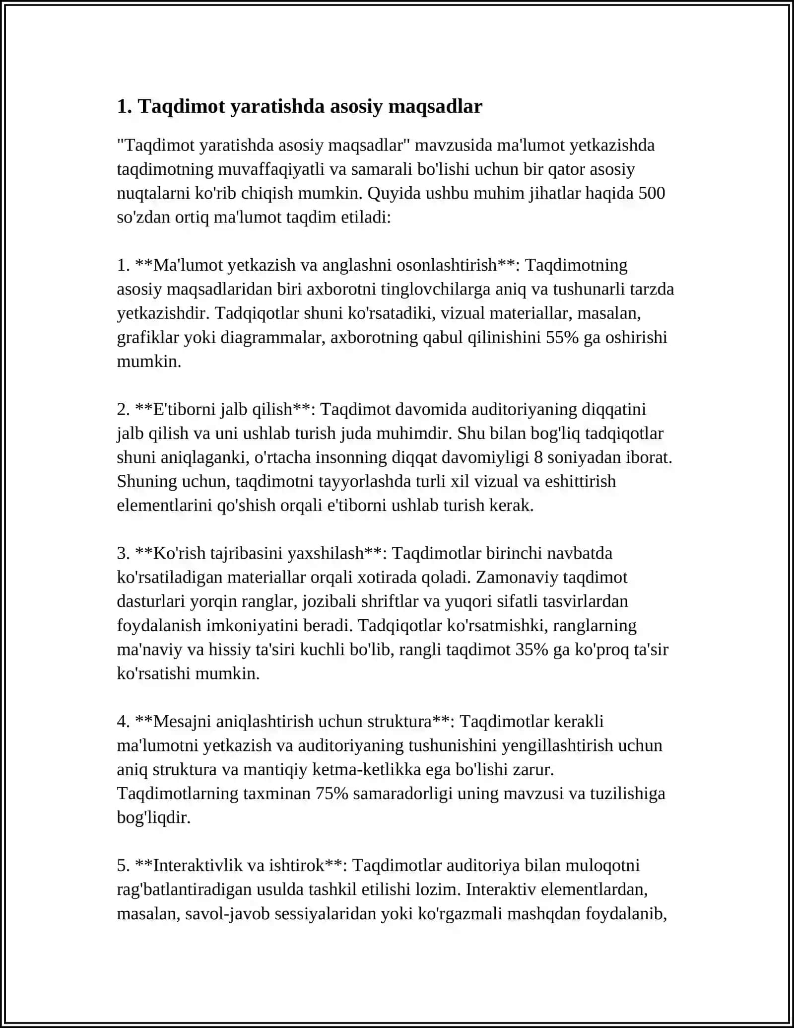 TAQDIMOT YARATISH 3