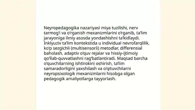 Neyropedagogika nazariyasi va inklyuziv ta’lim 3