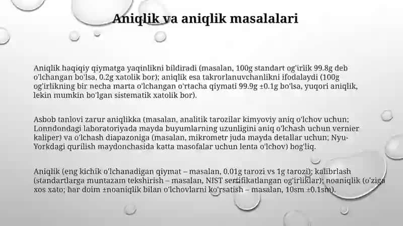 Oʻlchash vositasini tanlash 3