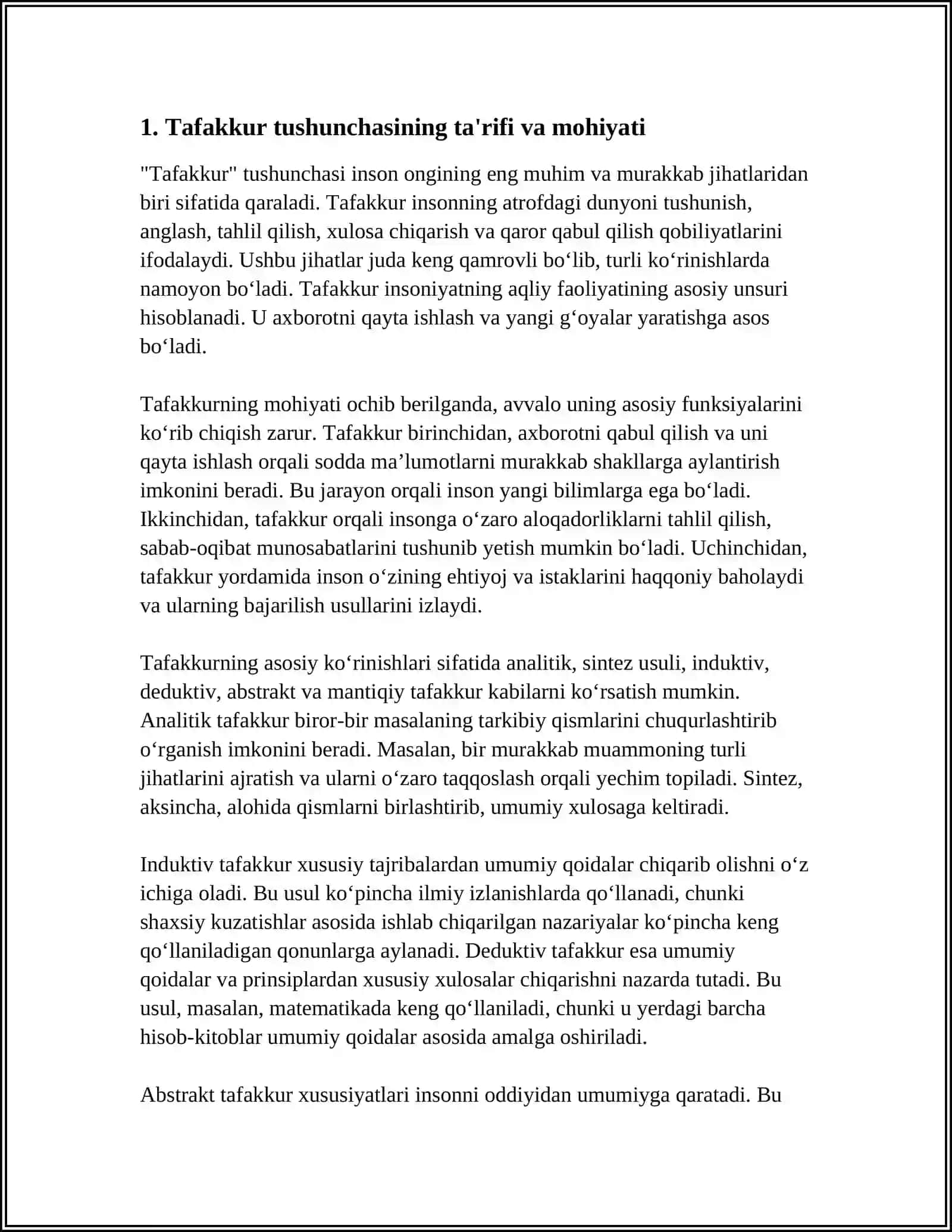 TAFAKKUR TUSHUNCHASI 3