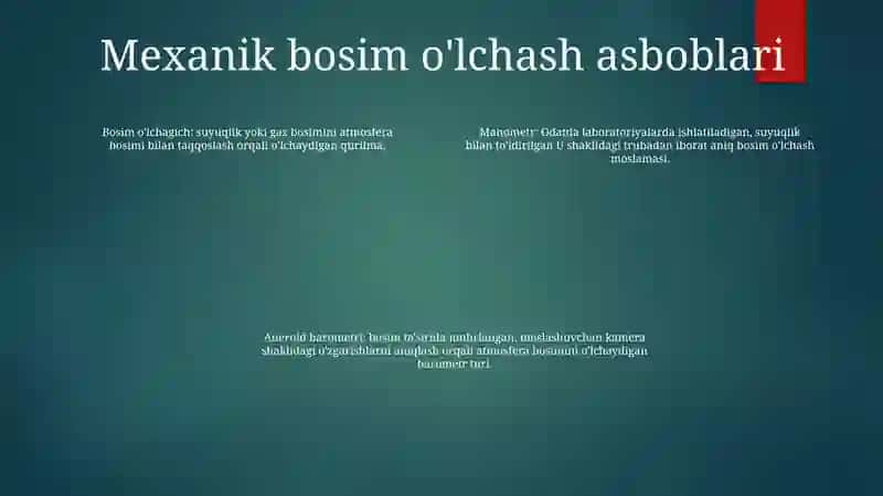 Bosimni O'Lchash Asboblari Va Turlari 3