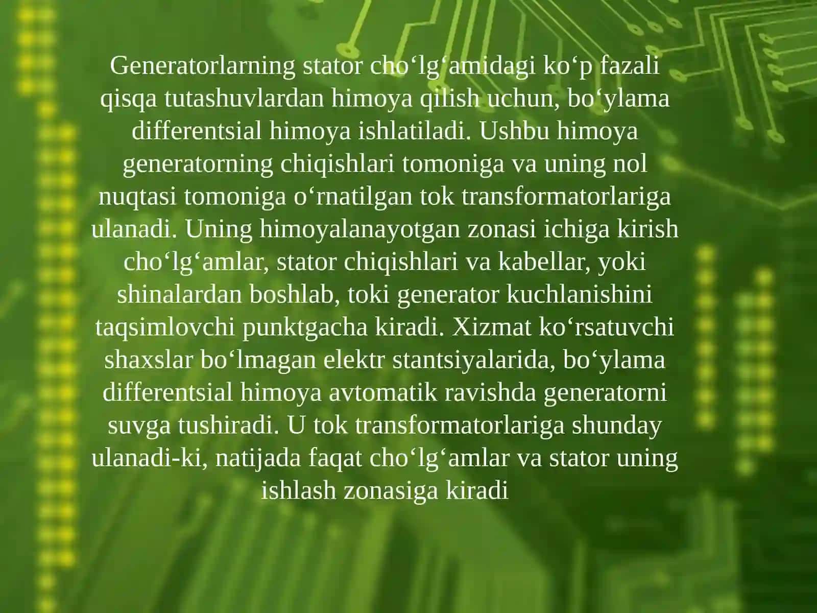 GIDROGENERATORLARNING RELE HIMOYaSI 3