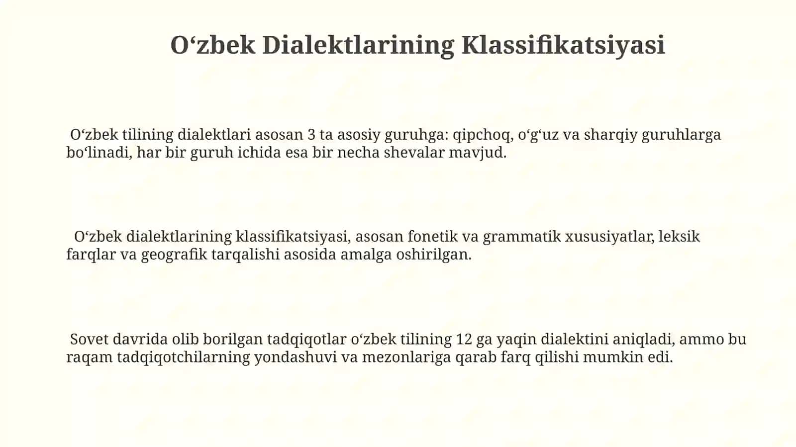 Oʻzbek Dialetlogiyasi 3