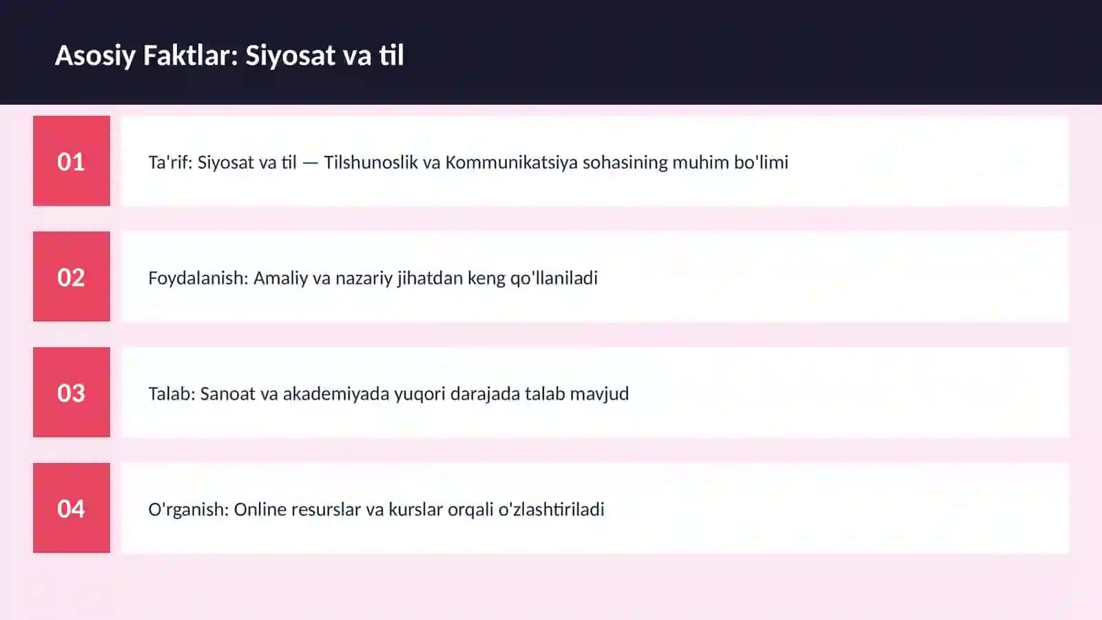 Siyosat va til 3