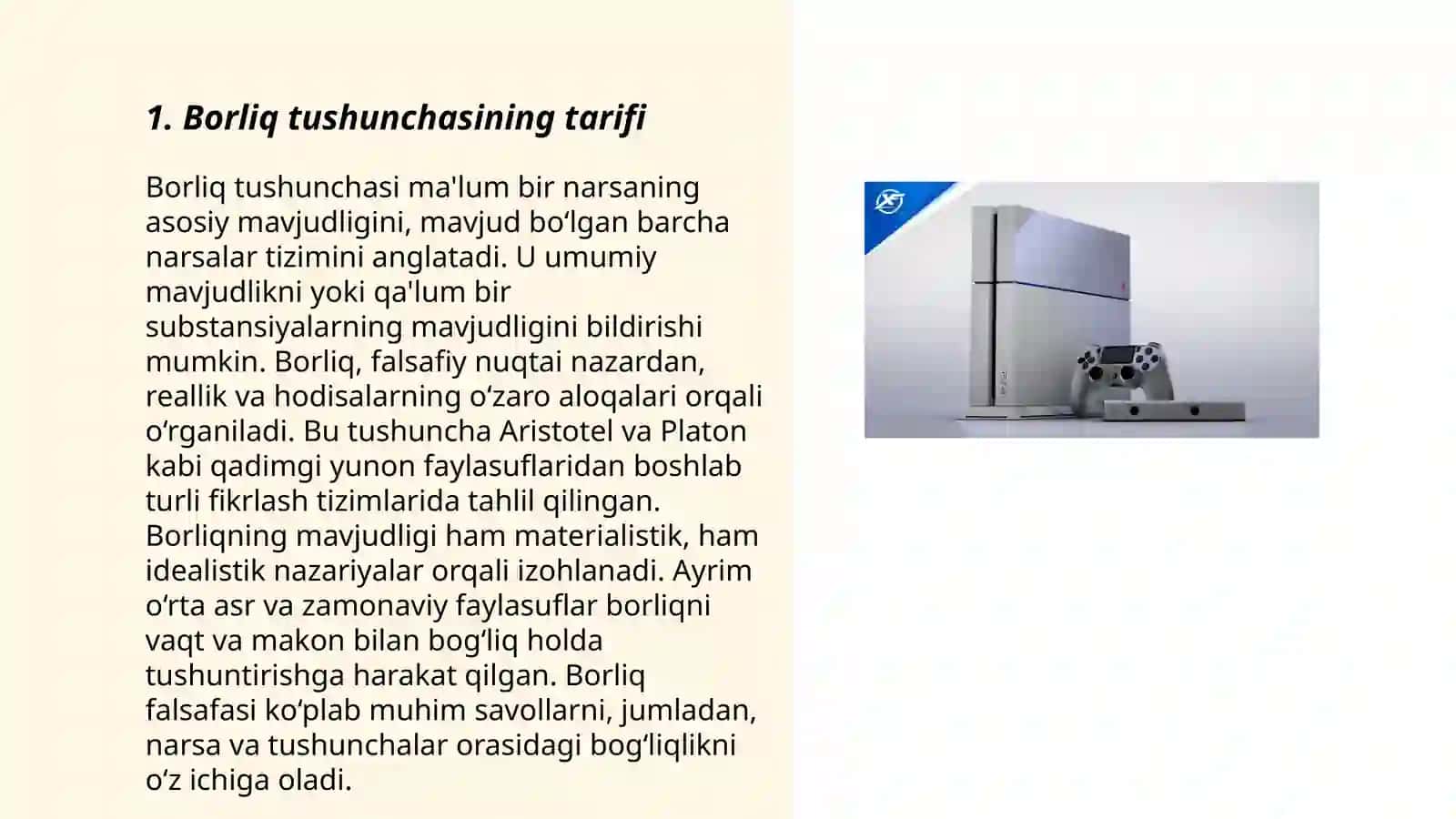 Borliq tushunchasi va uning mohiyati 3