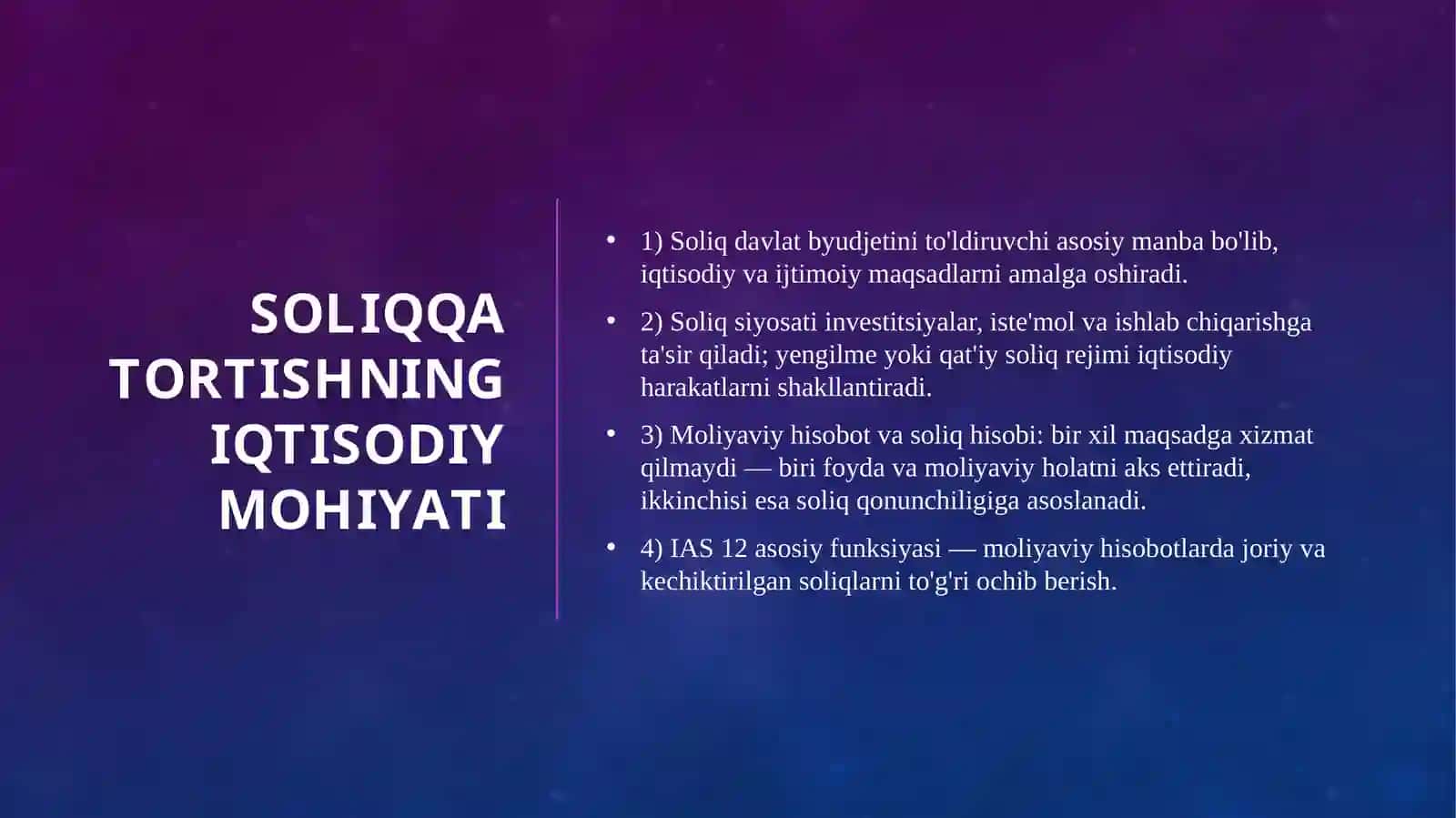 Soliq solish (IAS 12) 3