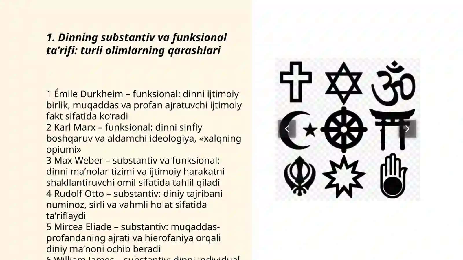 Turli olimlar tomonidan dinga berilgan ta'riflar 3