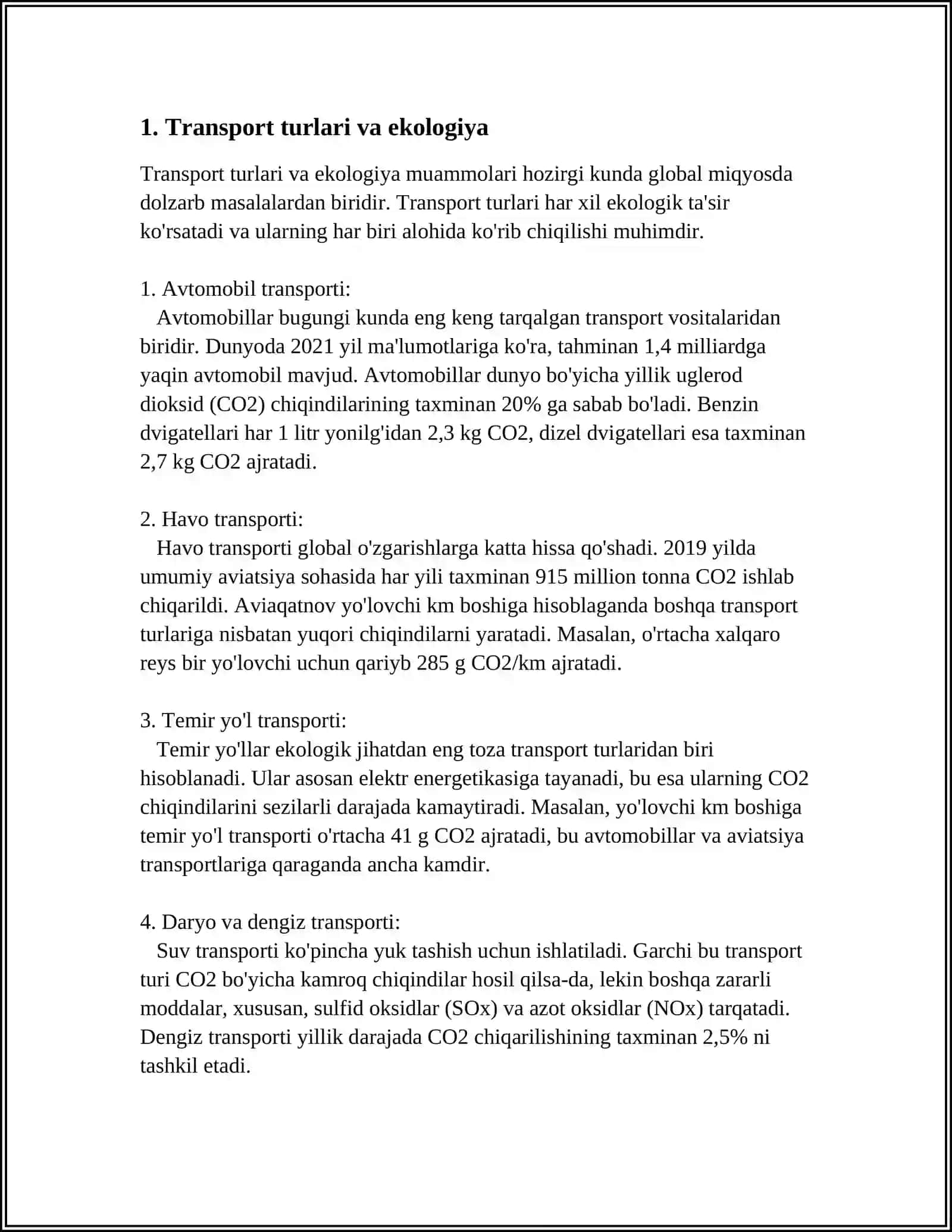 TRANSPORT EKOLOGIYASI 3