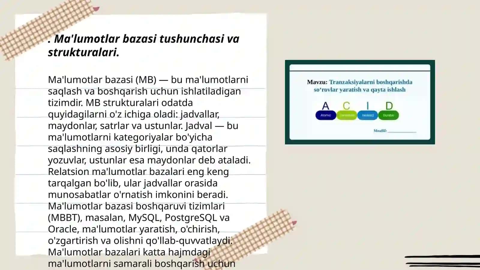 Ma'lumotlar manipulatsiya qilish 3