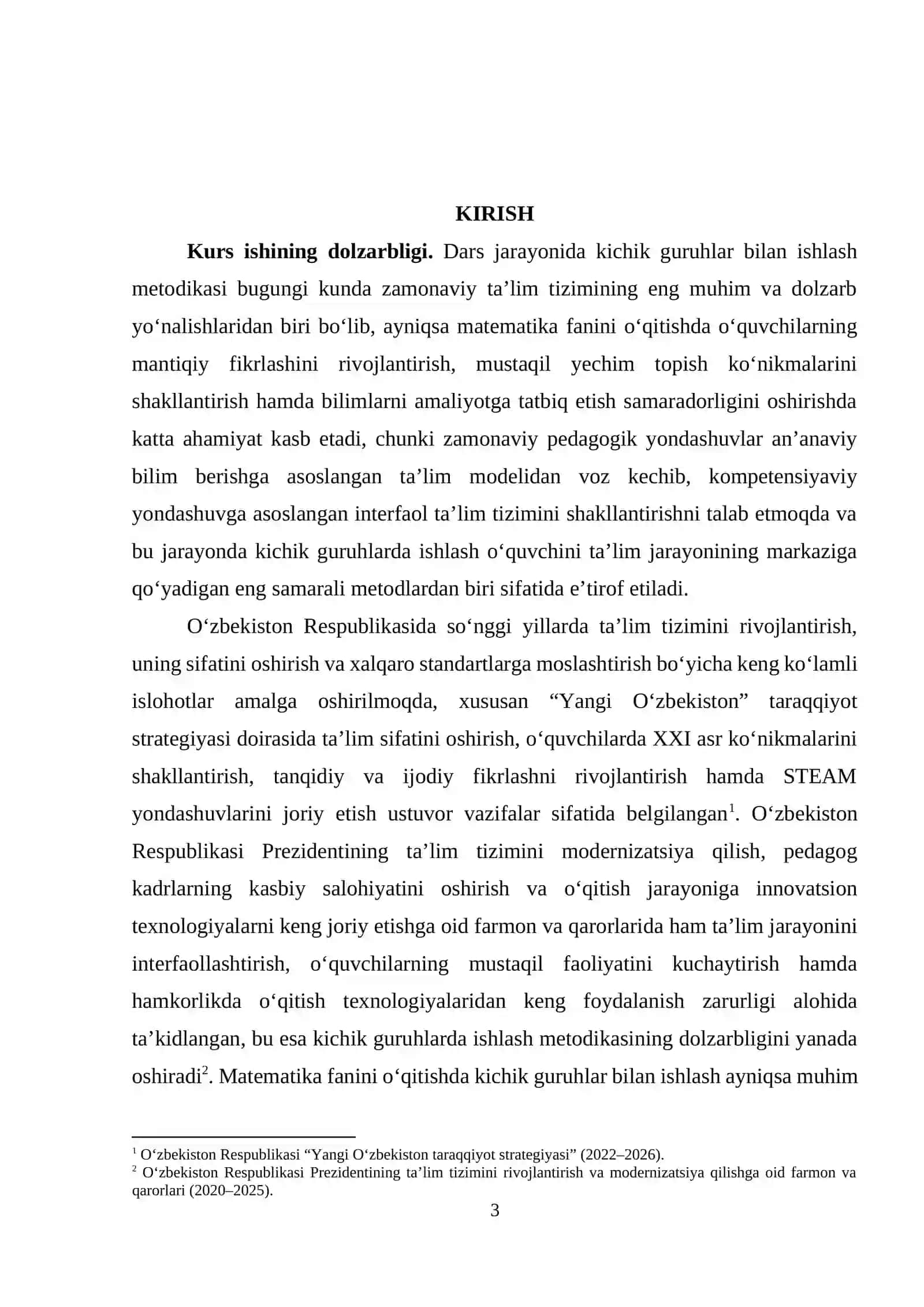 Dars jarayonida kichik guruhlar bilan ishlash metodikasi 3