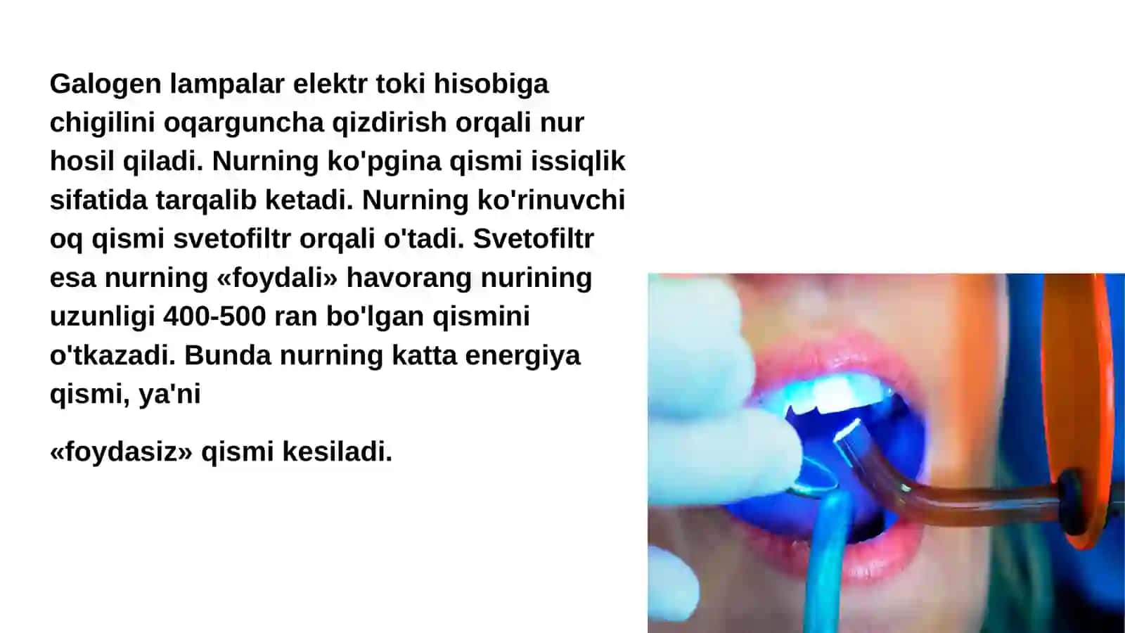 Fotopolimerizatorlar.Ishlash tamoyillari 3