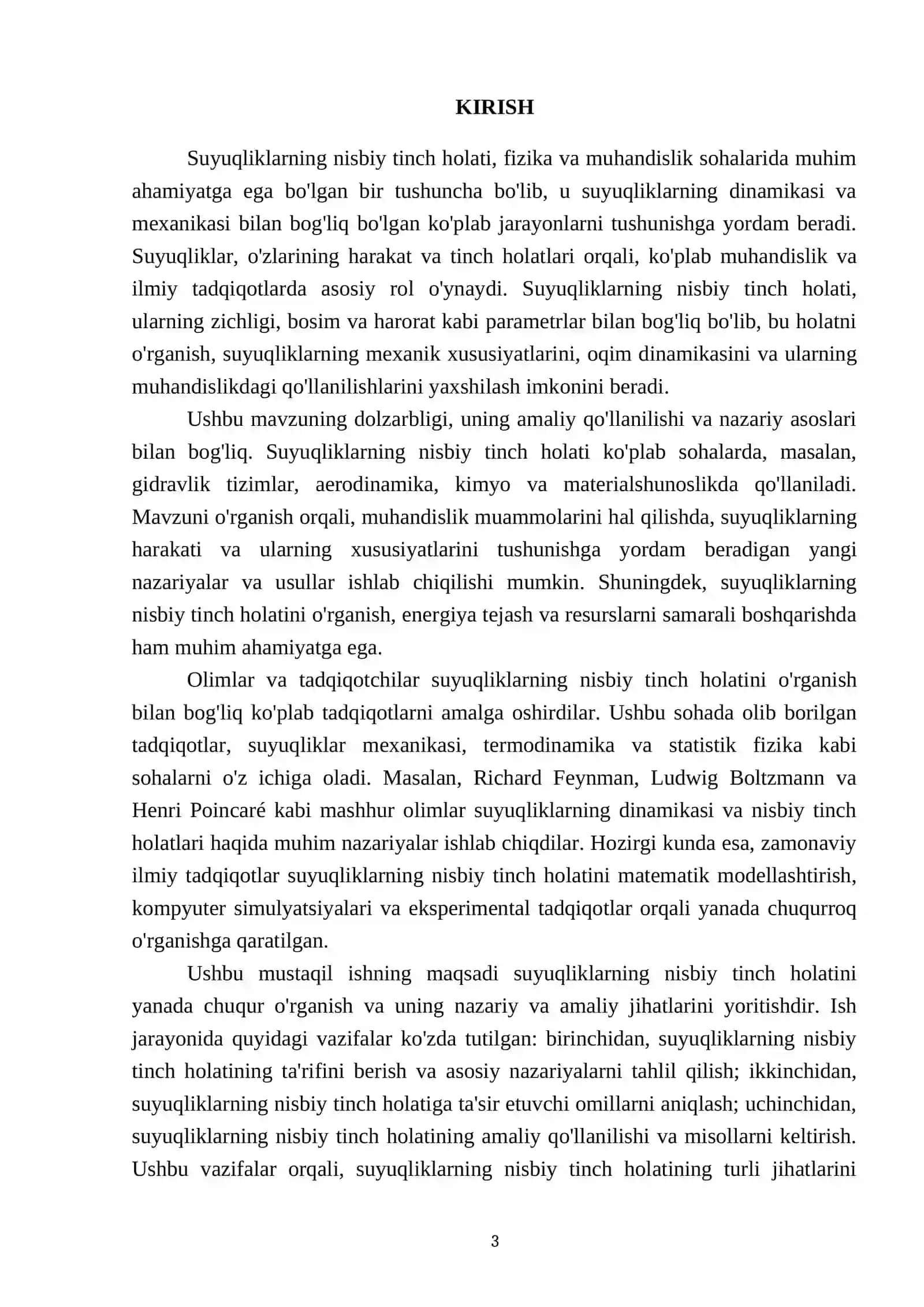 Suyuqliklarning nisbiy tinch holati 3