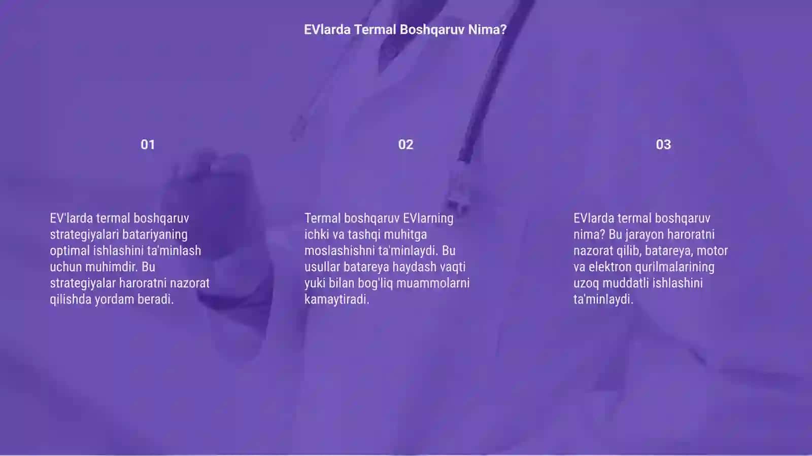 EV'larda termal boshqaruv strategiyalari 3