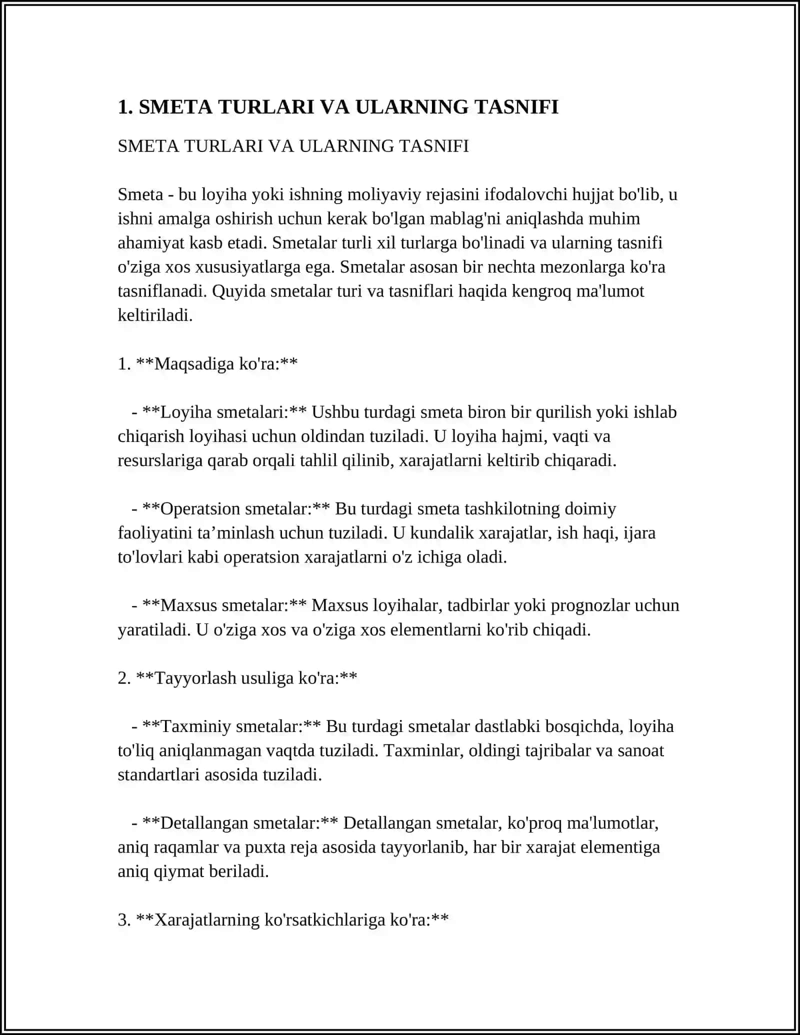 SMETA TURLARI 3