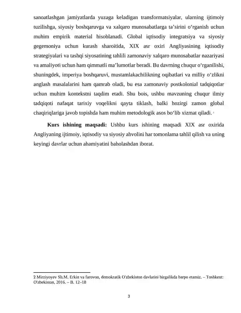XIX-ASR OXIRIDA ANGLIYANING IJTIMOIY, IQTISODIY VA SIYOSIY AHVOLI 3