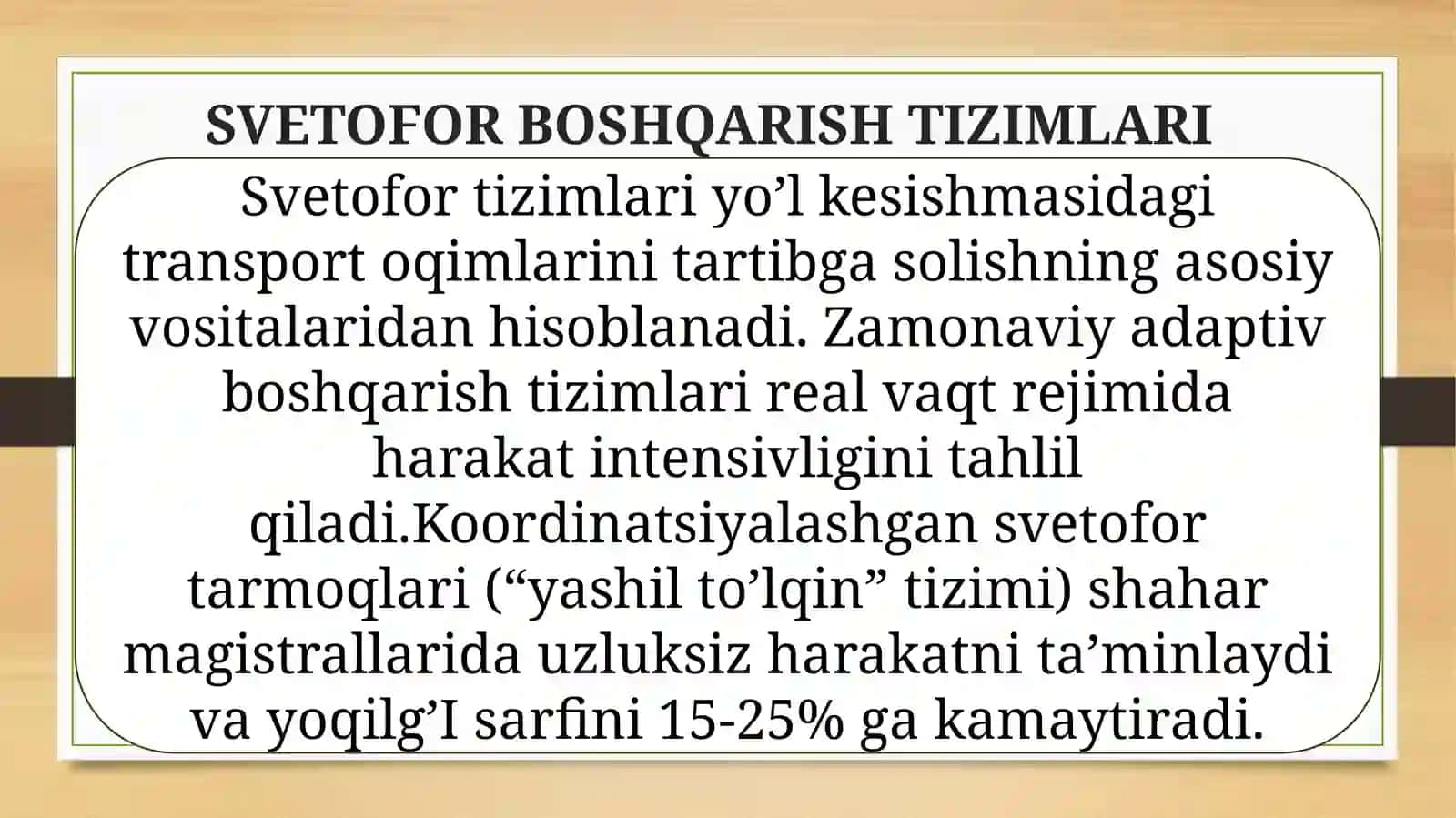 YO’L HARAKATINI TASHKIL ETISH LOYIHALARI 3