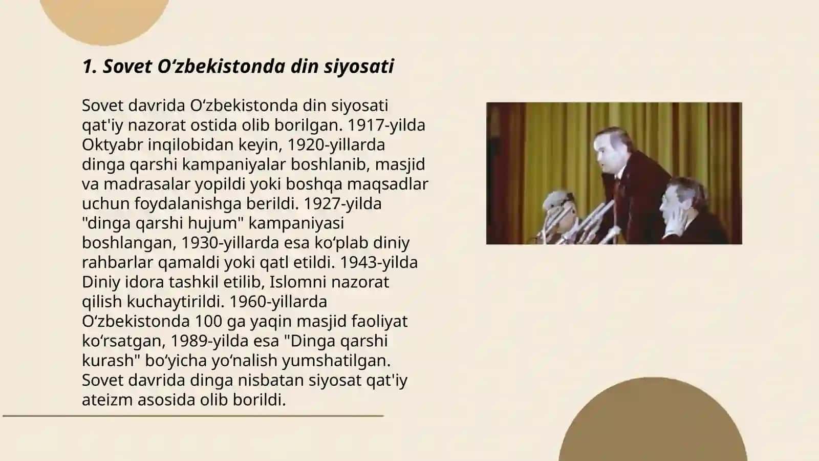 Sovet O‘zbekistonda din siyosati 3