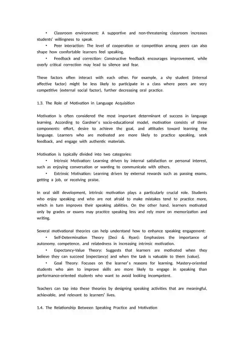 Problems of Motivating in Developing Oral Skills 3
