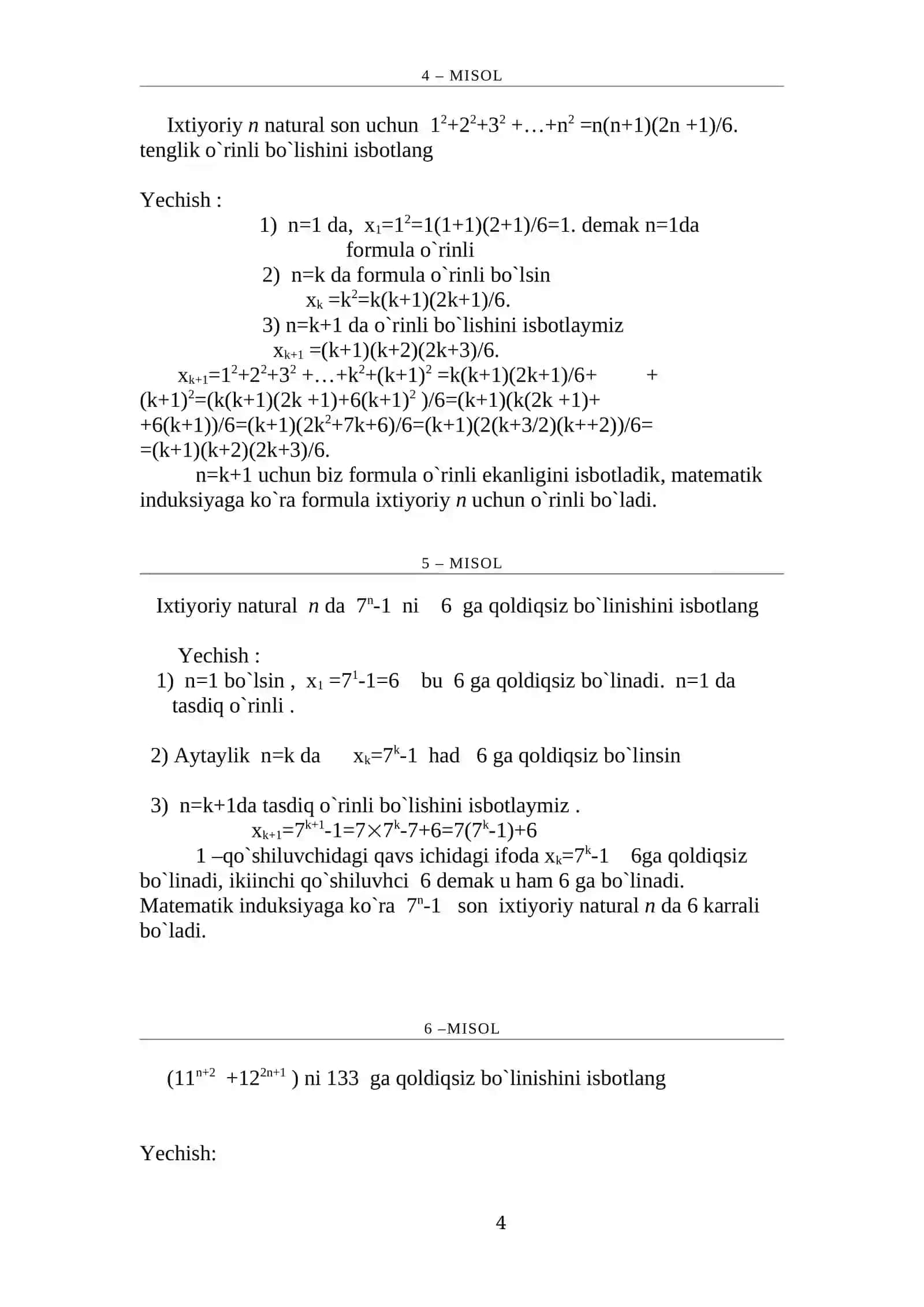 Matematik induksiya prinsipi 3