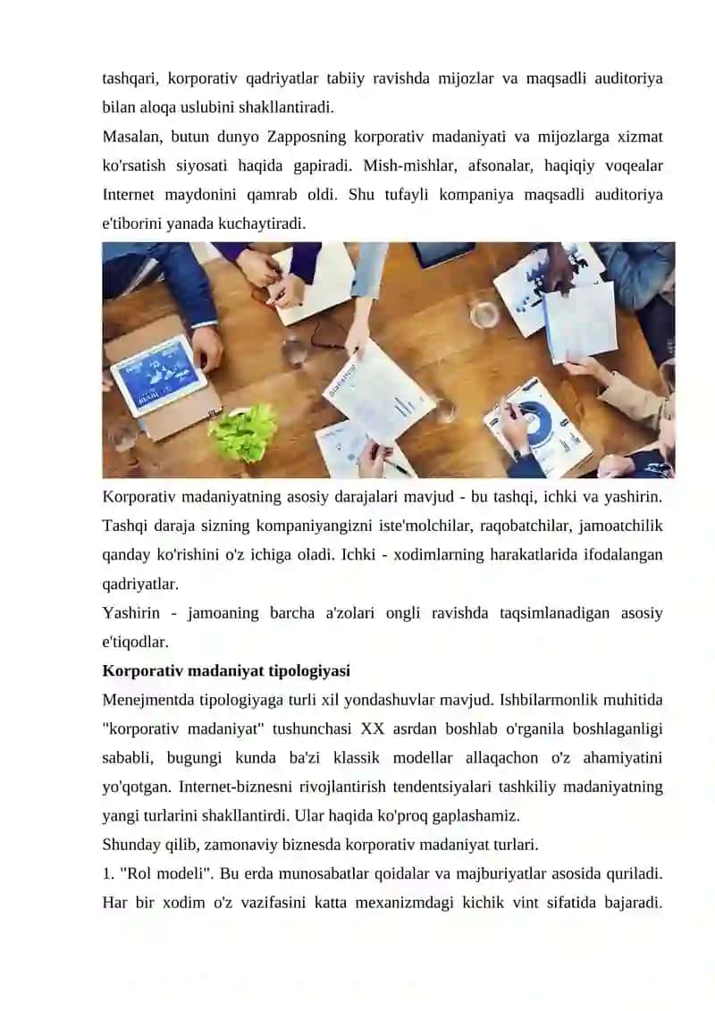 Korporativ madaniyat 3