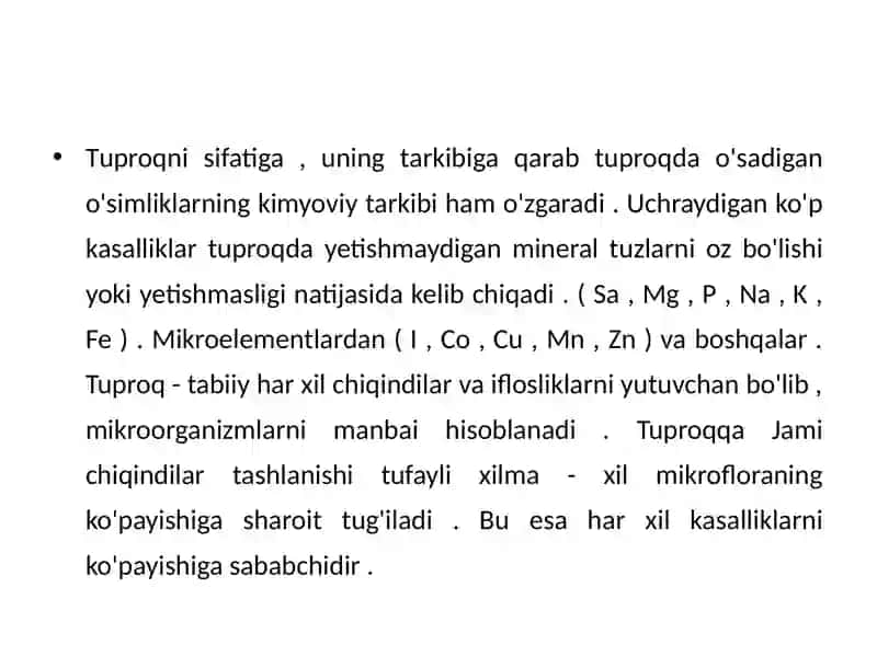 Tuproqni hosil qiluvchi omillar 3