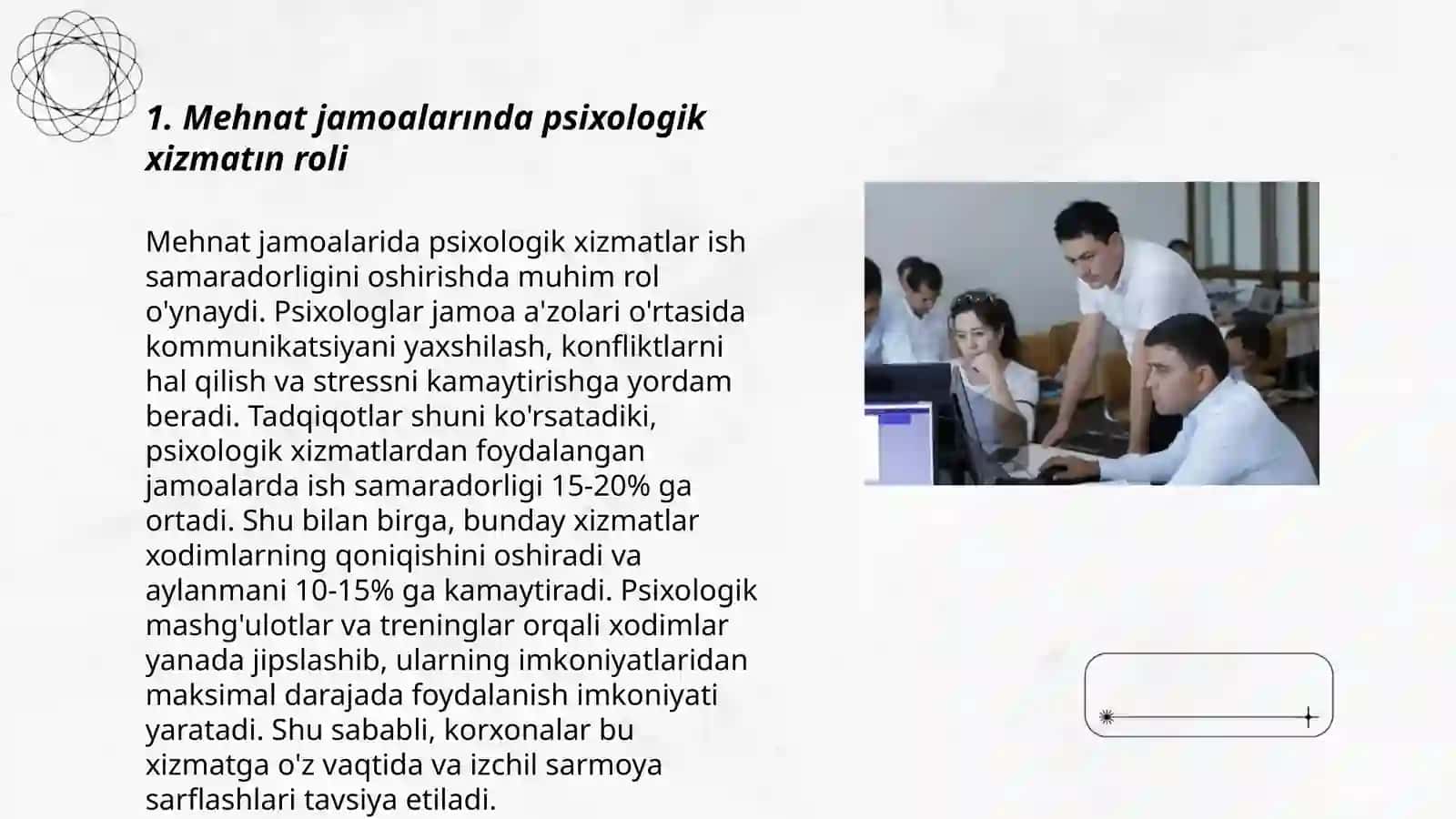 Psixologik xizmatlar mehnat jamoalarida 3