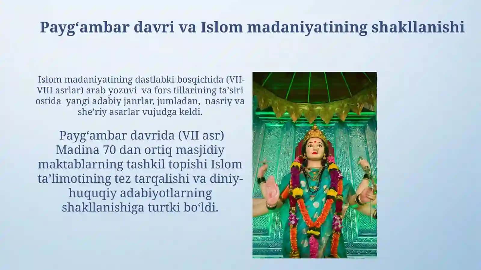 Islom tafakurlari va madaniyatining shakillanish bosqichlari 3