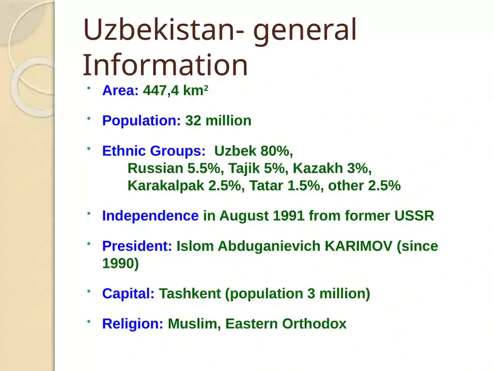 Uzbekistan – Central Asia Region 3