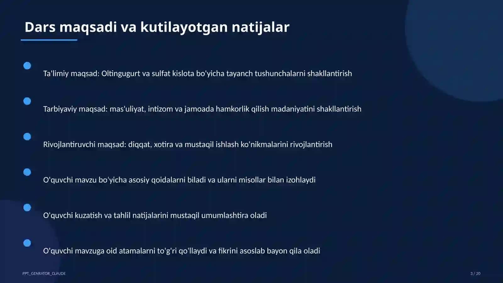 Oltingugurt va sulfat kislota (9-sinf) 3