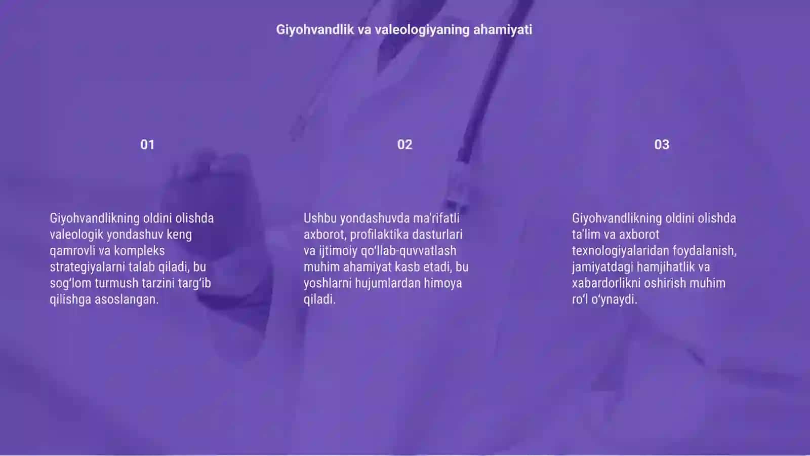 Giyohvandlikni oldini olishda valeologik yondashuv 3