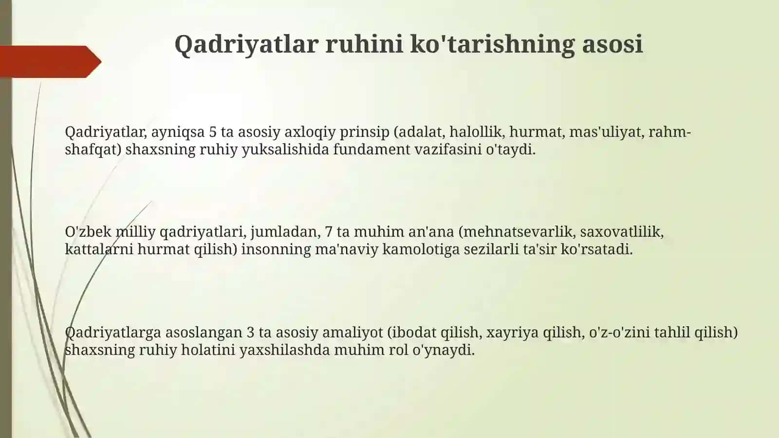 Shaxs ma'naviy yuksalishida qadriyatlarning ahamiyati 3