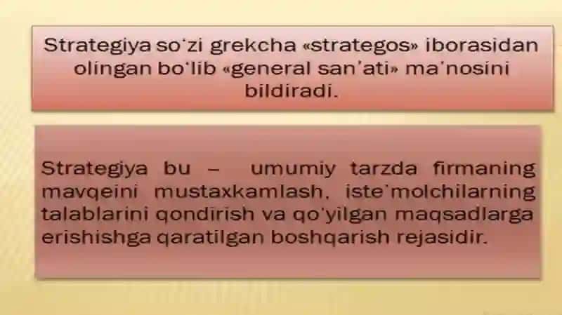 Strategik boshqaruv va rejalashtirish 3
