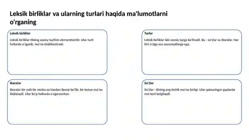 Leksikologiya va uning bo'limlari 3