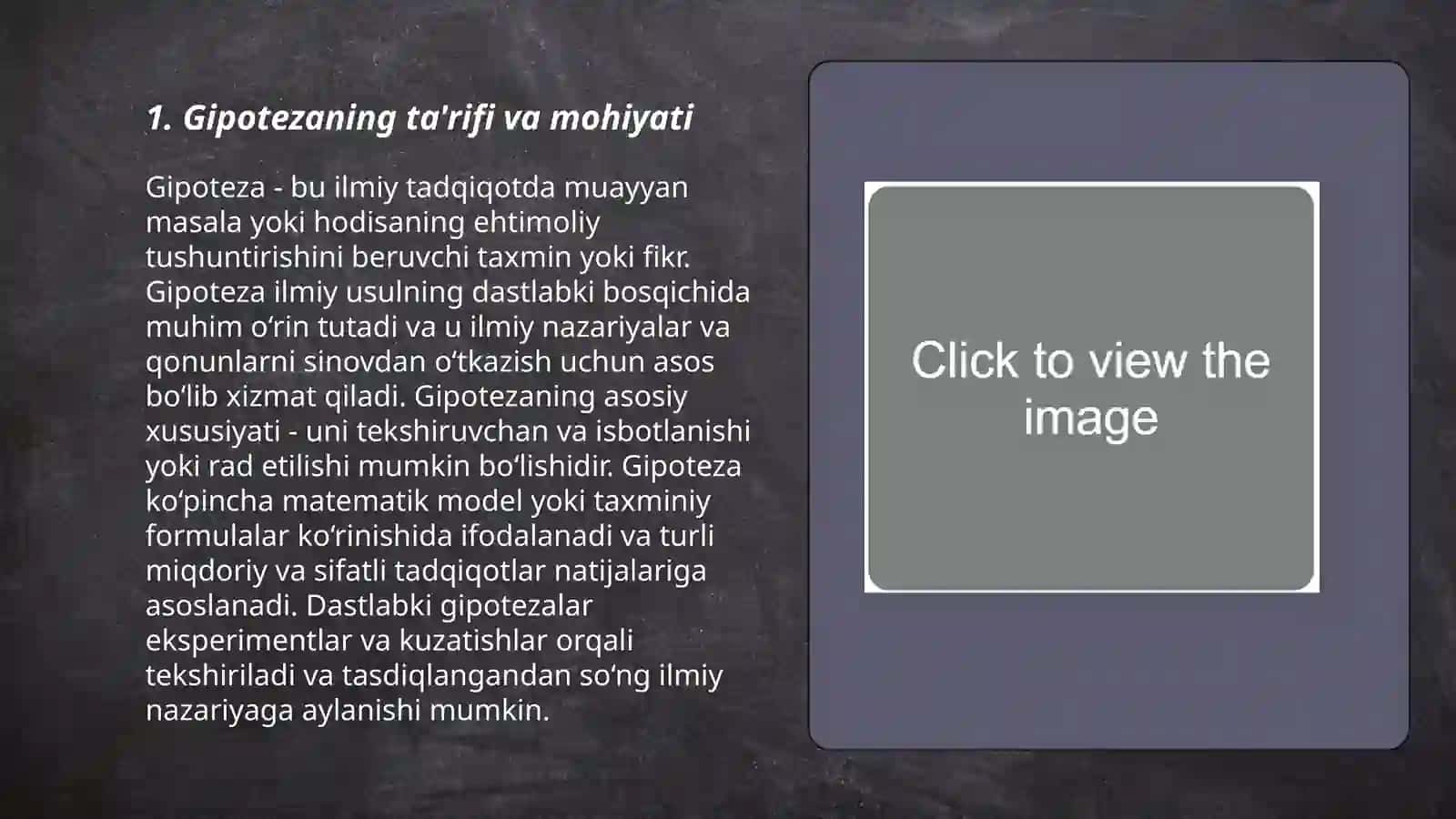 Gipotezalarni qoʻyish 3