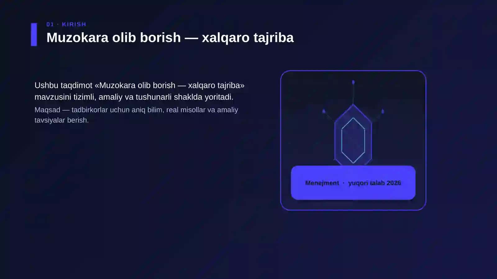 Muzokara olib borish — xalqaro tajriba 3