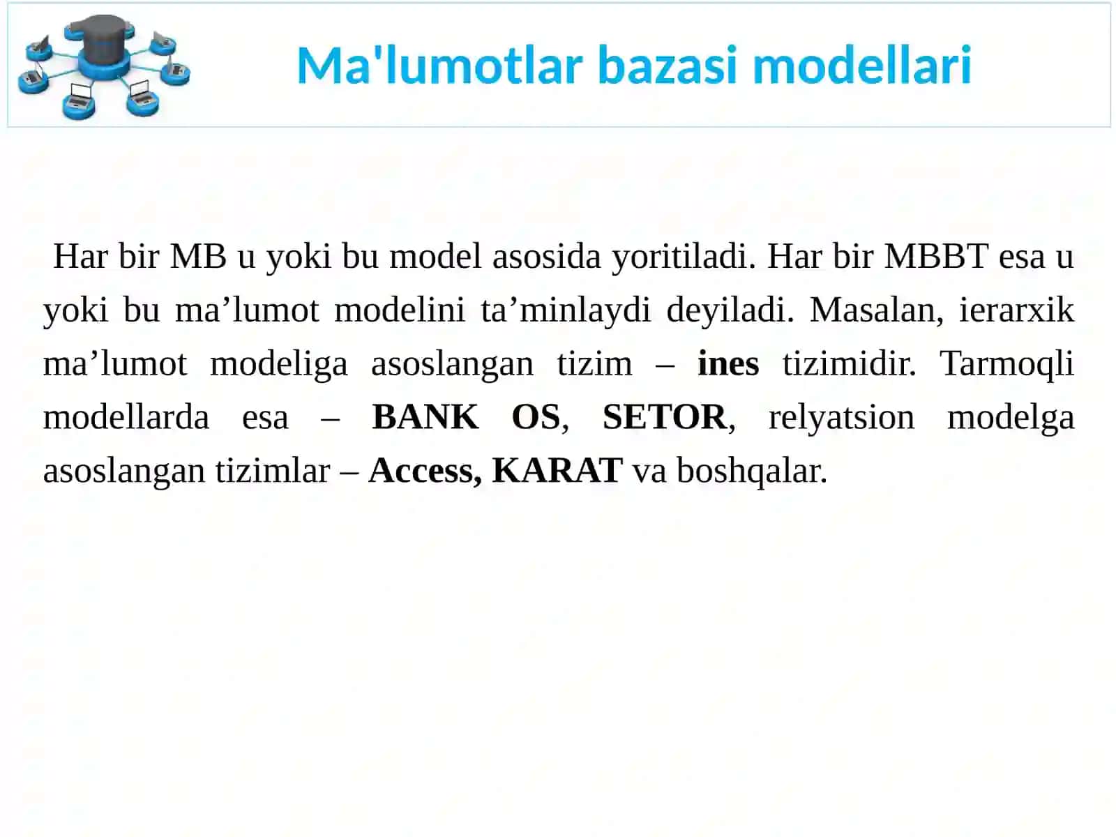 Ma'lumotlarmodellari 3