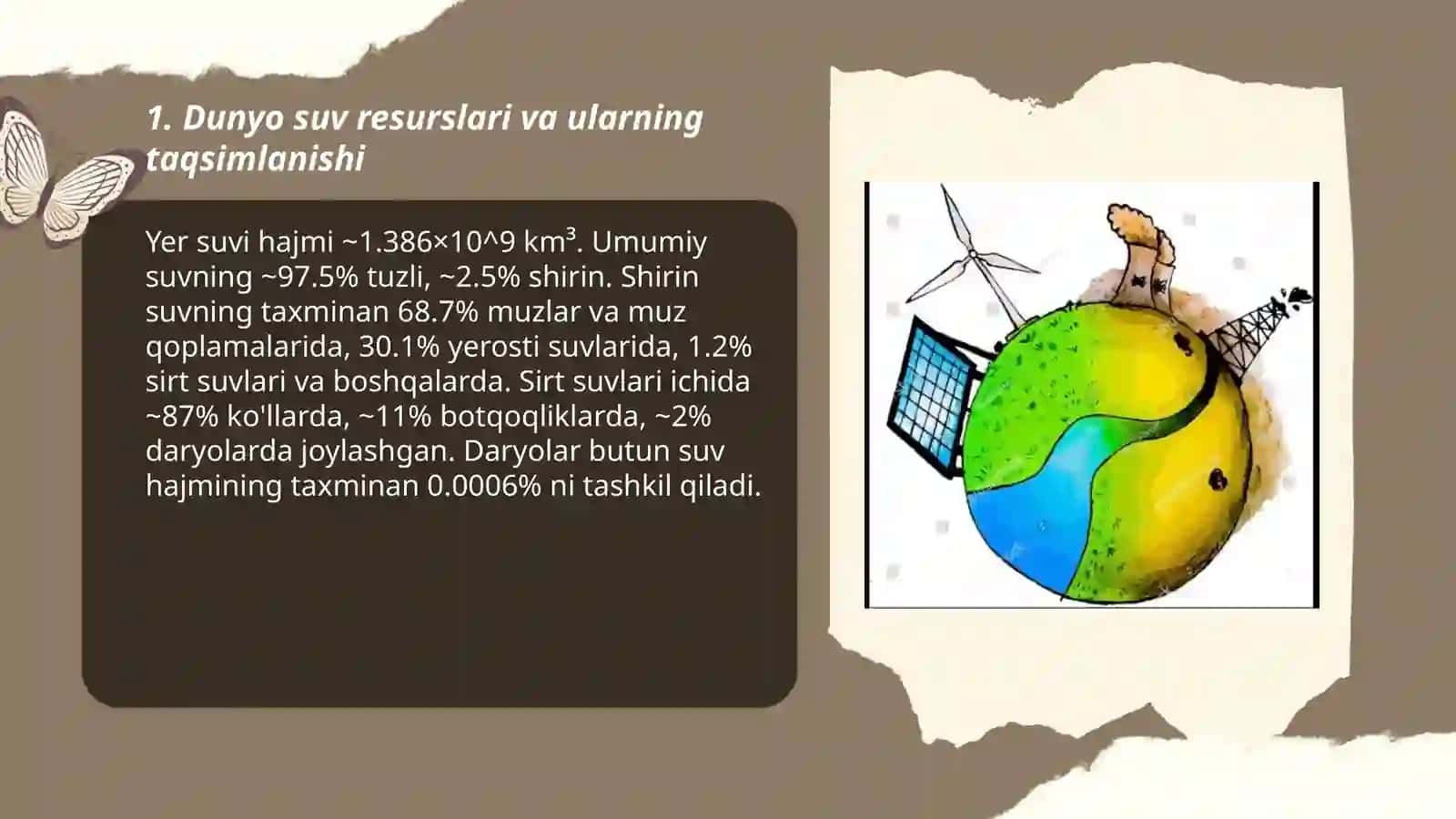 Dunyo suv resurslari va ularning taqsimlanishi 3
