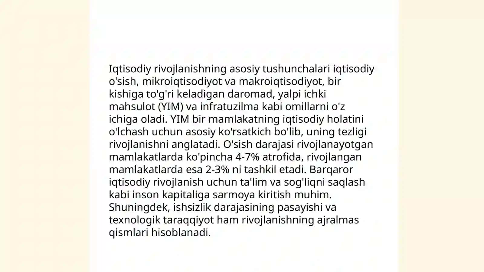 Iqtisodiy rivojlanish va uning jamiyat taraqqiyotida tutgan o'rni 3