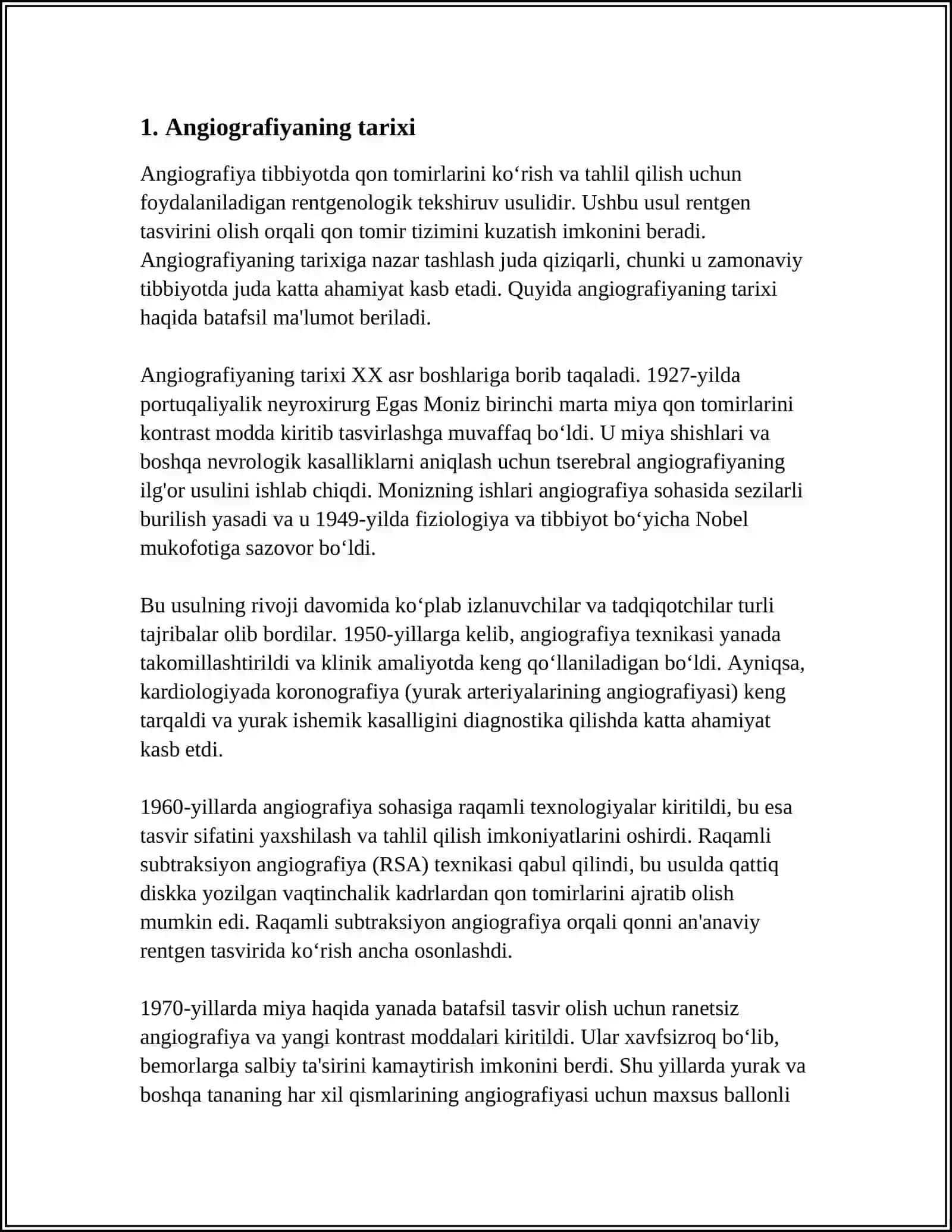 ANGIOGRAFIK TEKSHIRUVLAR HAQIDA 3