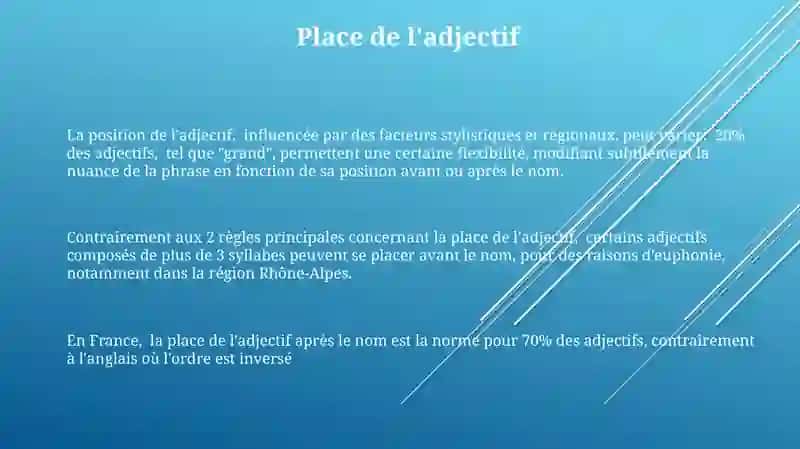 L’adjectivation des mots français 3