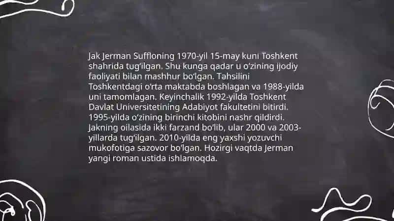 Jak-Jerman Sufflo hayoti va ijodi 3