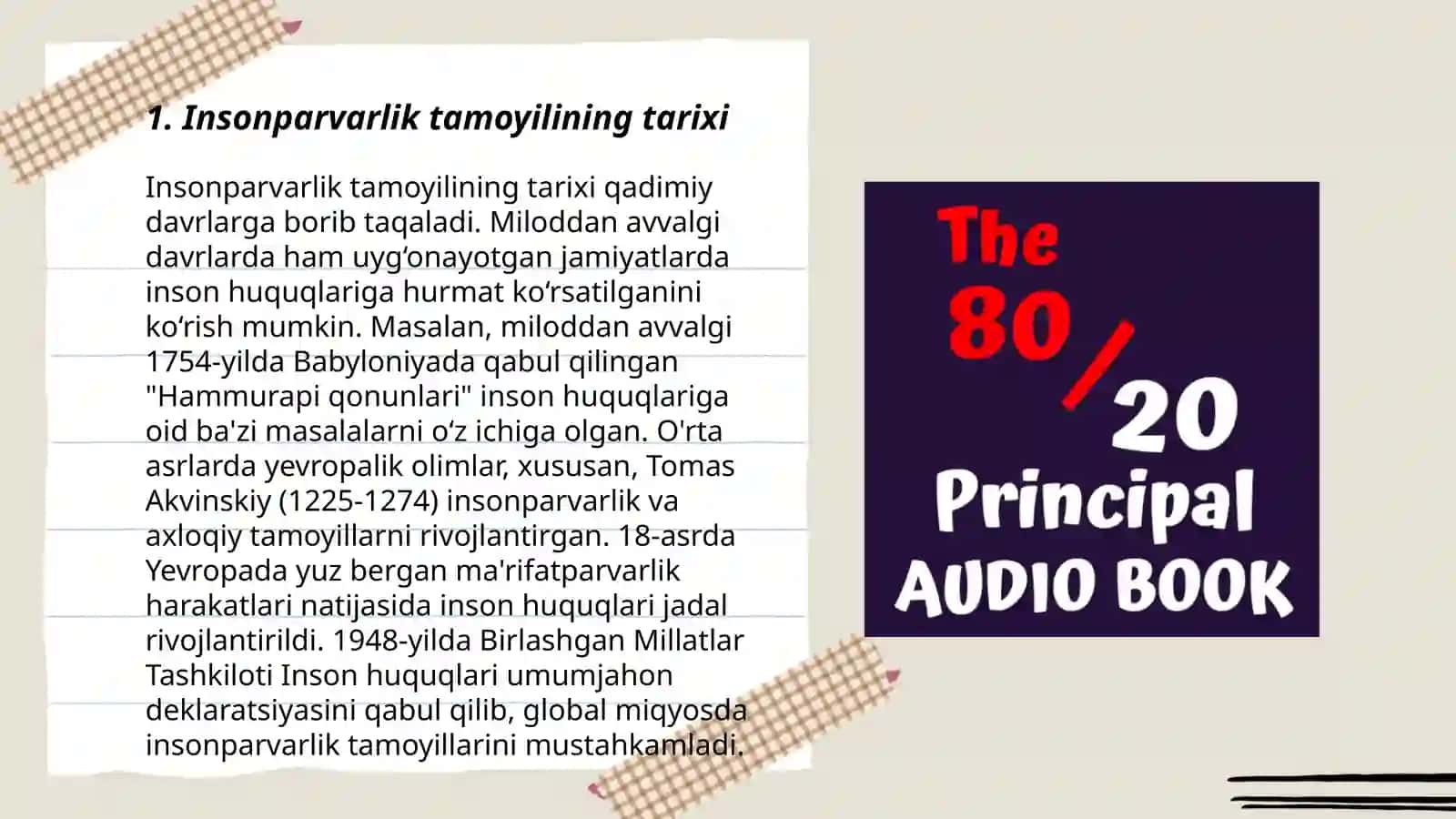 Insonparvarlik tamoyili 3