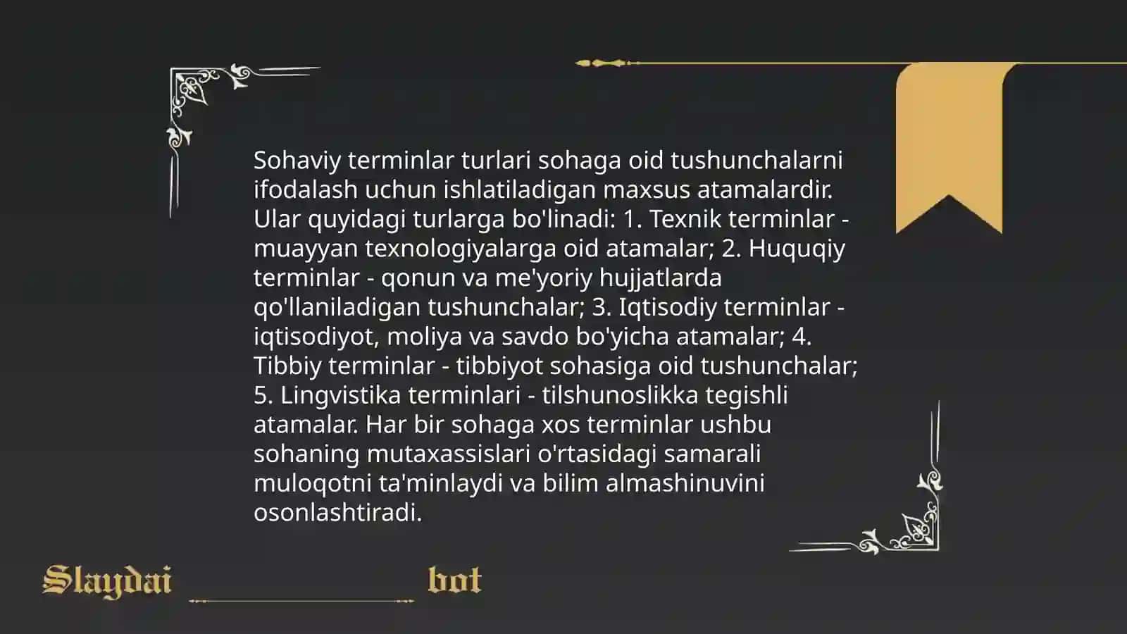 Sohaviy terminlarning yasalishi 3