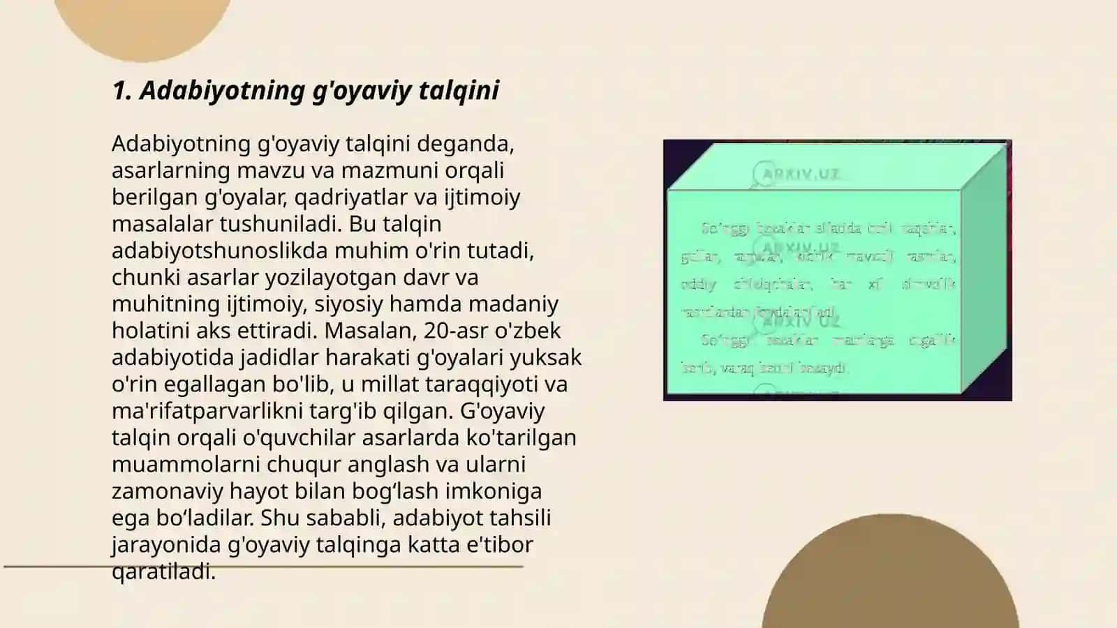 Badiiy adabiyot san'at turi sifatida 3