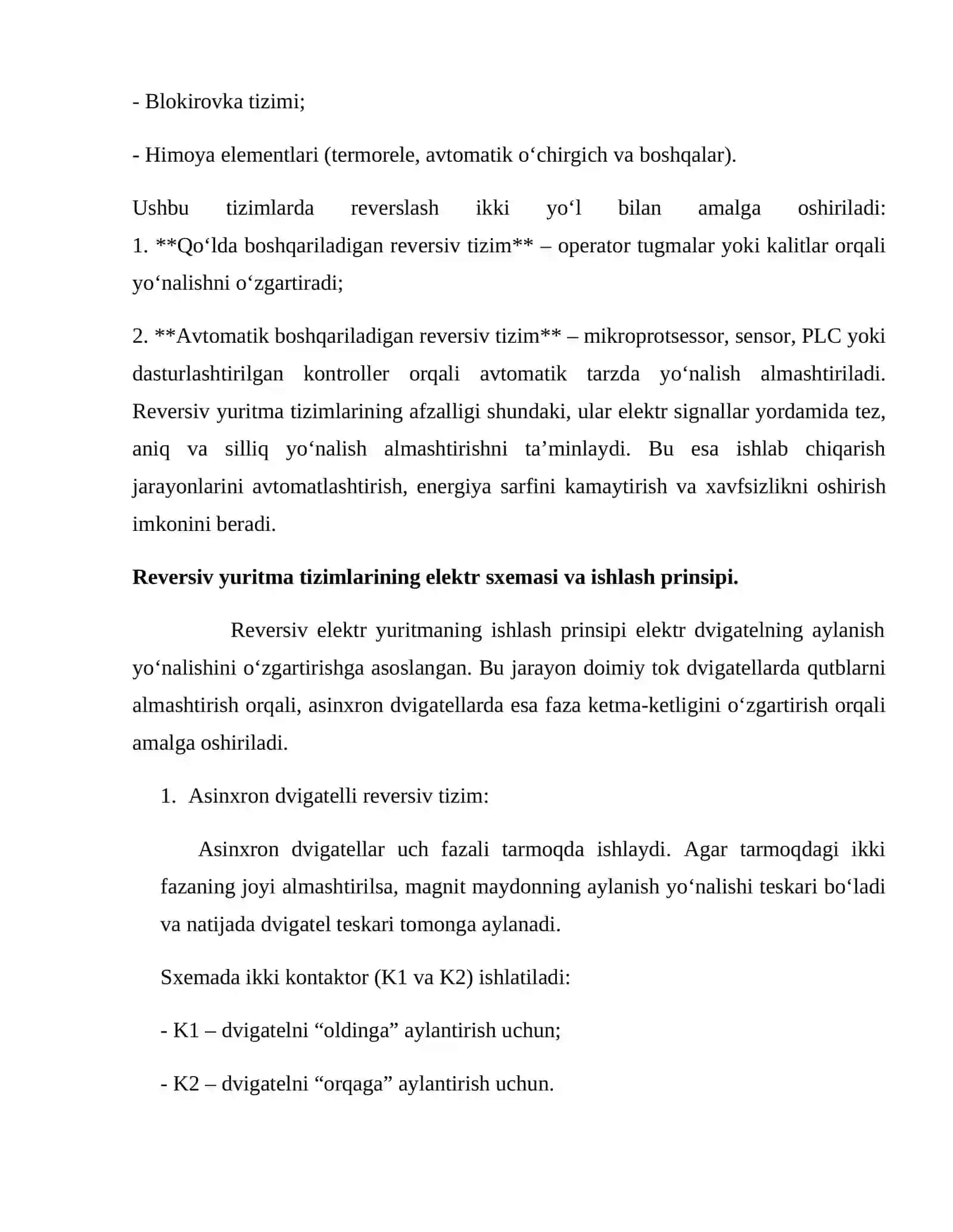 Reversiv elektr yuritma tizimlari 3