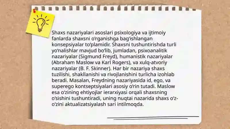 Shaxs Nazariyalari 3