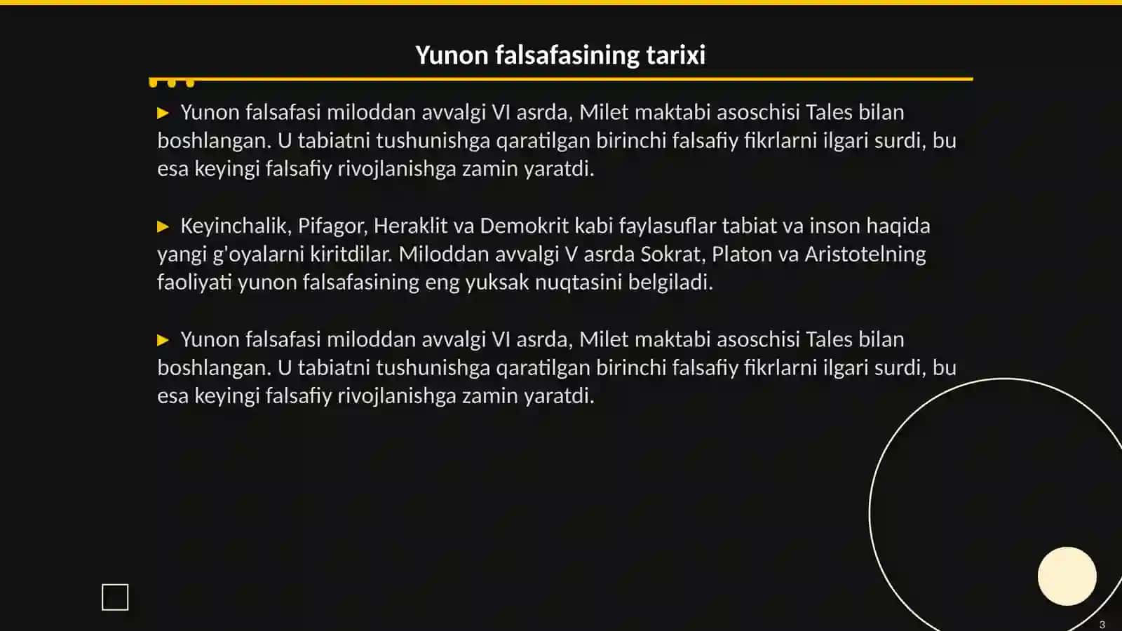 Qadimgi davr Yunon falsafasi 3
