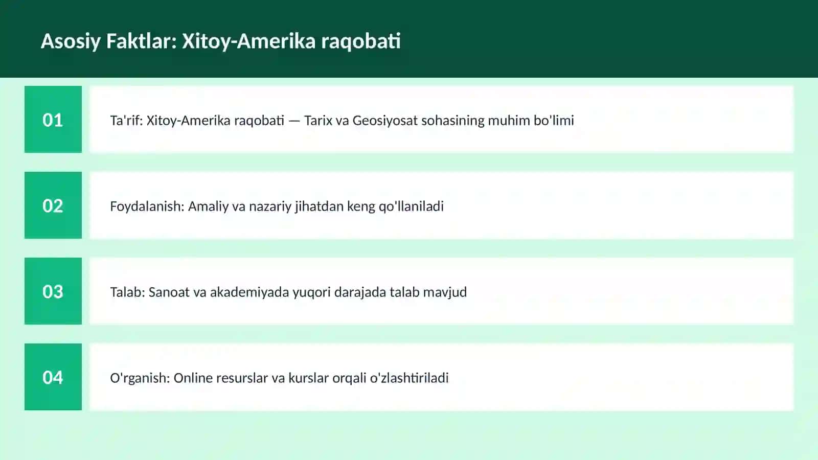 Xitoy-Amerika raqobati 3